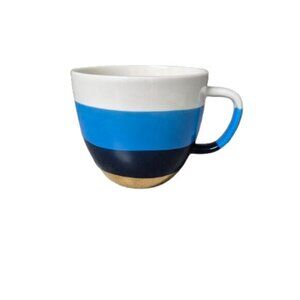 David's Tea Blue White and Gold Tea Cup Mug